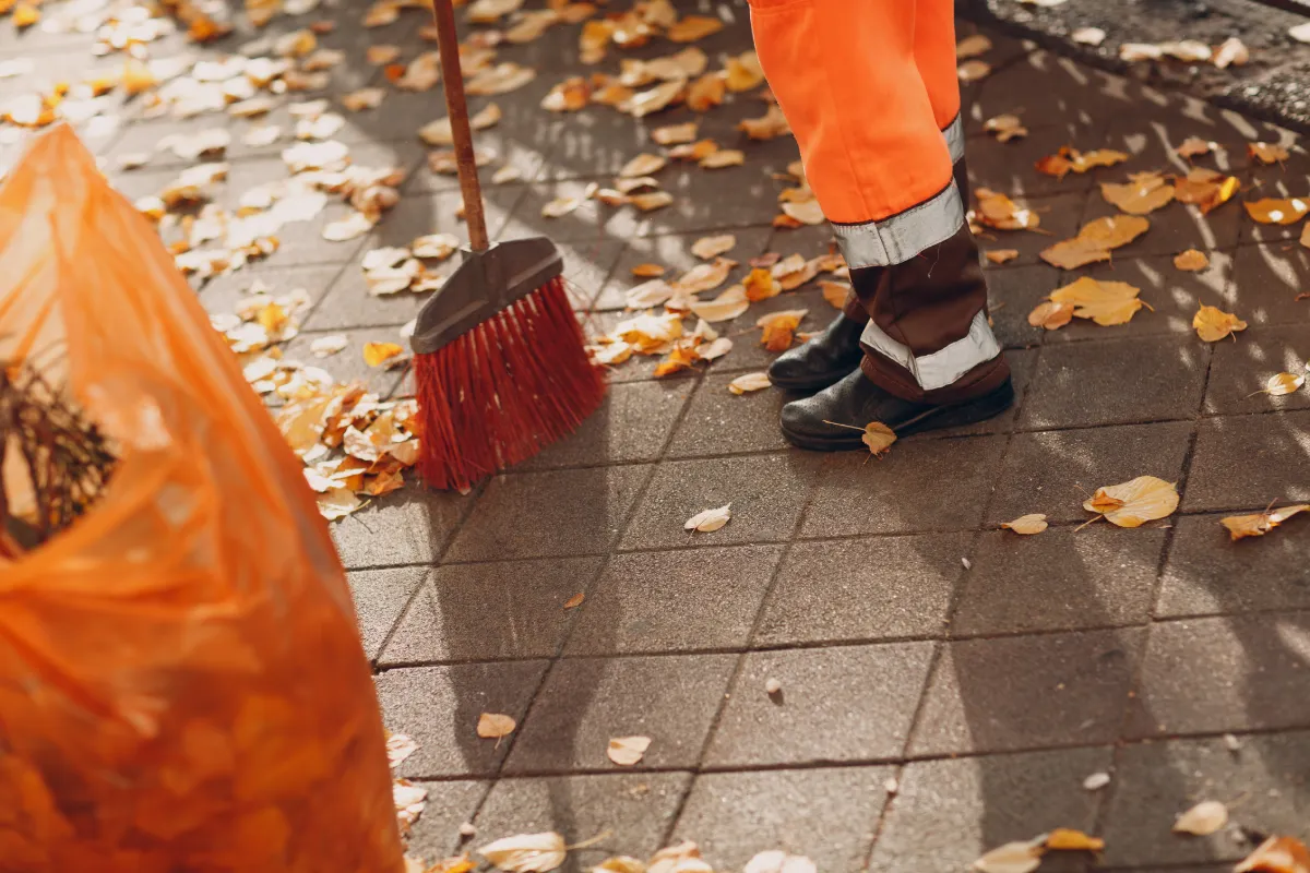 Sweeping Leaves